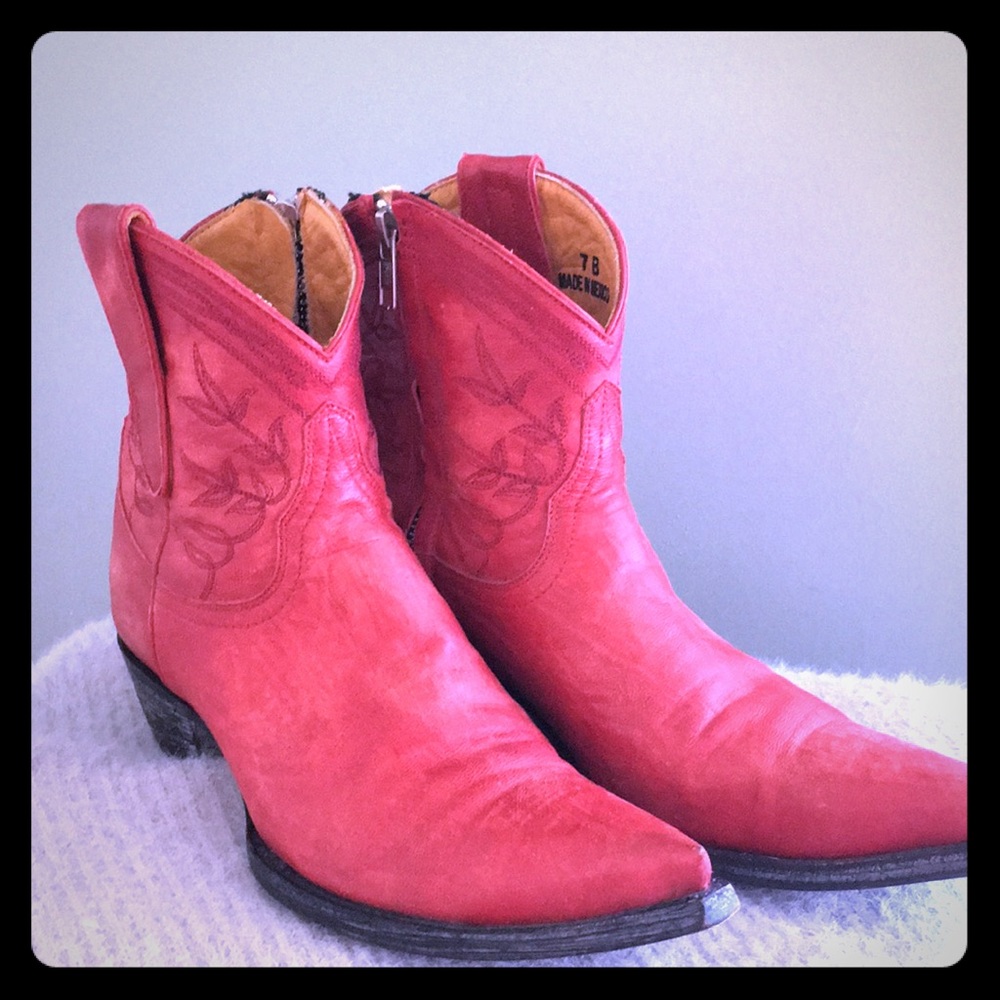 Old Gringo Red ankle booties